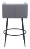 Horbat Gray (Set of 2) Steel and Polyester Barstool