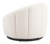 Bhutan Cream Steel and Polyester Accent Chair