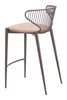 Silues Taupe & Brown (Set of 2) Steel and Polyurethane Counter Stool