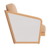 Sakina Brown Acacia Wood and Olefin Lounge Chair for Outdoor Use