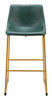 Augusta Green & Gold (Set of 2) Steel and Polyurethane Barstool