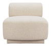 Anese Multigrain Beige Pine Wood and Polyester Accent Chair