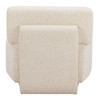 Anese Multigrain Beige Pine Wood and Polyester Accent Chair