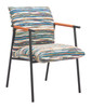 Reduga Multicolor Steel and Polyester Dining Chair