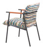 Reduga Multicolor Steel and Polyester Dining Chair