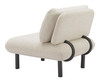 Aperto Beige Aluminum and Olefin Accent Chair for Outdoor Use