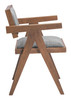 Delhi Gray & Walnut (Set of 2) Rubberwood and Polyester Dining Chair