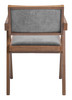 Delhi Gray & Walnut (Set of 2) Rubberwood and Polyester Dining Chair