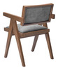 Delhi Gray & Walnut (Set of 2) Rubberwood and Polyester Dining Chair