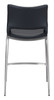 Ace Black & Silver (Set of 2) Stainless Steel and Polyurethane Counter Stool