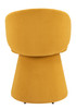 Oblic Orange Polyester Swivel Dining Chair
