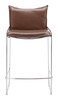 Pola Brown Steel and Polyurethane Counter Stool