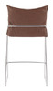 Pola Brown Steel and Polyurethane Counter Stool