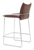 Pola Brown Steel and Polyurethane Counter Stool