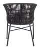 Freycinet Black (Set of 2) Steel and Polyester Dining Chair for Outdoor Use