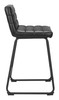 Pago Black (Set of 2) Steel and Polyurethane Counter Stool