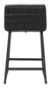 Pago Black (Set of 2) Steel and Polyurethane Counter Stool