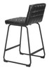Pago Black (Set of 2) Steel and Polyurethane Counter Stool