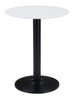 Alto White & Black Steel Round Bistro Table