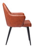 Silloth Brown Steel and Polyurethane Dining Chair
