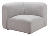 Biak Gray Poplar Wood and Polyester Corner Chair