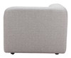 Biak Gray Poplar Wood and Polyester Corner Chair