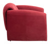 Horten Red Steel and Polyester Accent Chair