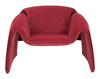 Horten Red Steel and Polyester Accent Chair