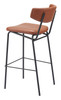 Charon Vintage Brown (Set of 2) Steel and Polyurethane Barstool