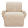 Rura Heathered Beige Pine Wood and Polyester Accent Chair