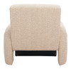Rura Heathered Beige Pine Wood and Polyester Accent Chair