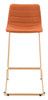Adele Orange & Gold (Set of 2) Steel and Polyester Barstool
