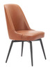 Keppel Brown (Set of 2) Steel and Polyurethane Swivel Dining Chair