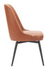 Keppel Brown (Set of 2) Steel and Polyurethane Swivel Dining Chair