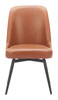 Keppel Brown (Set of 2) Steel and Polyurethane Swivel Dining Chair