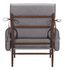 Klem Gray Steel and Polyester Accent Chair