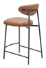Rorun Brown (Set of 2) Steel and Polyurethane Counter Stool