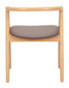 Peker Brown & Natural (Set of 2) Elm Wood and Polyurethane Dining Chair