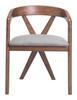Cairo Dove Gray & Walnut Rubberwood and Polyester Dining Chair