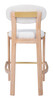 Rilou White & Natural (Set of 2) Rubberwood and Steel Barstool