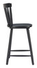 Tyce Black (Set of 2) Rubberwood Counter Stool