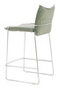 Pola Green Steel and Polyester Counter Stool