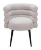 Grena Misty Gray Steel and Polyester Dining Chair