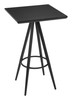Tinos Black Steel Square Bar Table