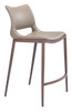 Ace Brown & Walnut (Set of 2) Steel and Polyurethane Counter Stool