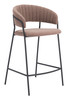 Josephine Brown (Set of 2) Steel and Polyester Counter Stool