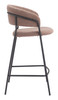 Josephine Brown (Set of 2) Steel and Polyester Counter Stool