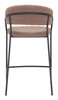 Josephine Brown (Set of 2) Steel and Polyester Counter Stool