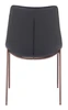 Magnus Black & Walnut (Set of 2) Steel and Polyurethane Dining Chair