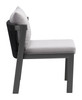 Horizon Gray (Set of 2) Aluminum and Olefin Dining Chair for Outdoor Use